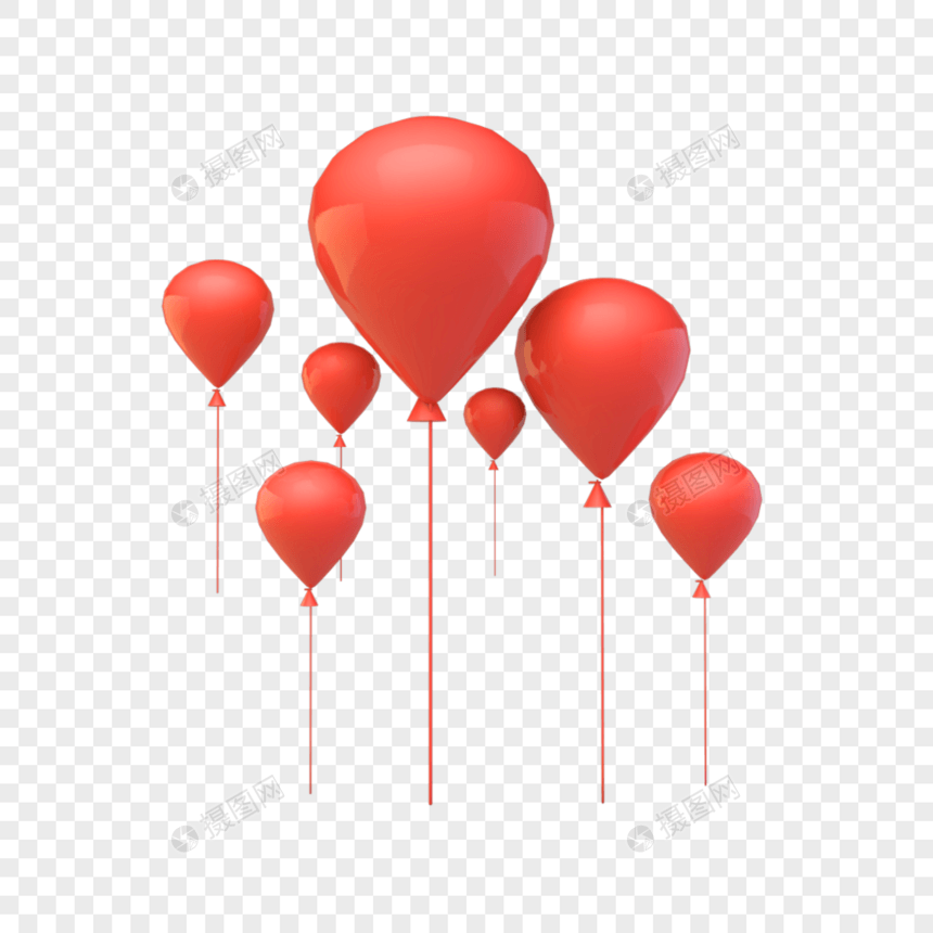 喜庆节日红色气球图片