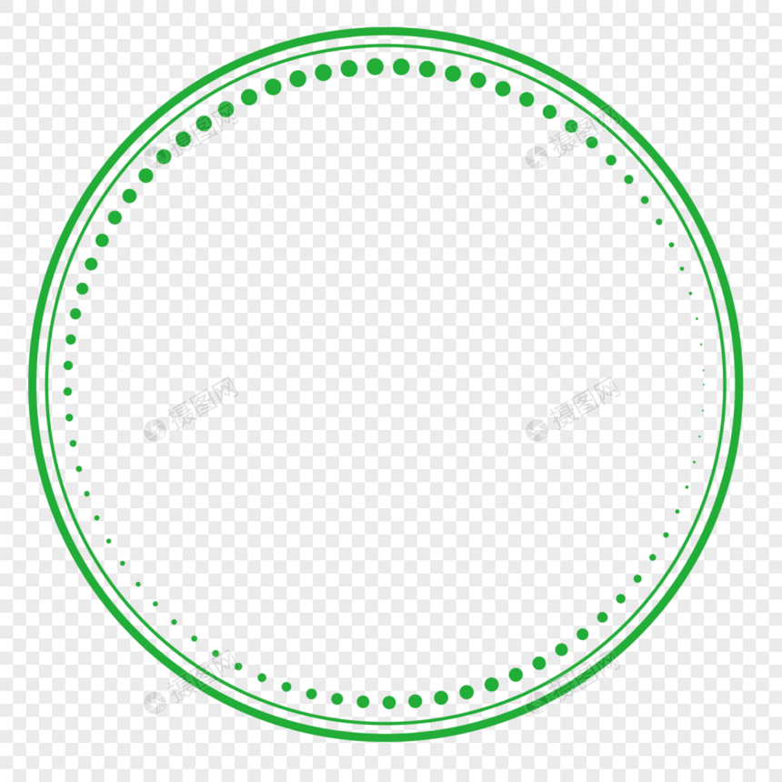 圆形绿色创意边框图片