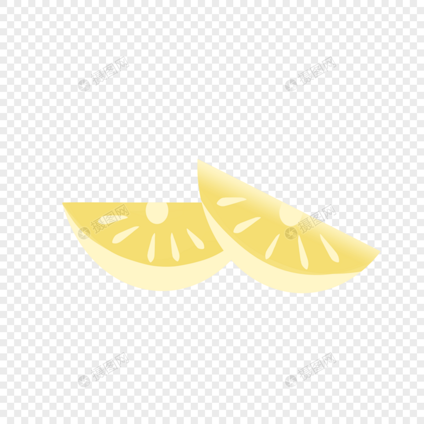 夏天主题清新好看的柠檬果肉图片