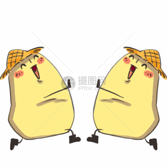 标题： 小土豆卡通形象表情包gif图片