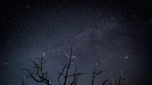 星空拍摄晴朗的夜空间隔拍摄GIF高清图片