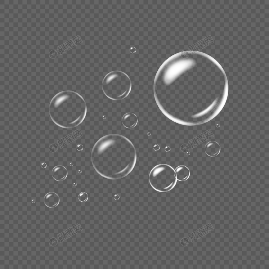 透明气泡免抠元素