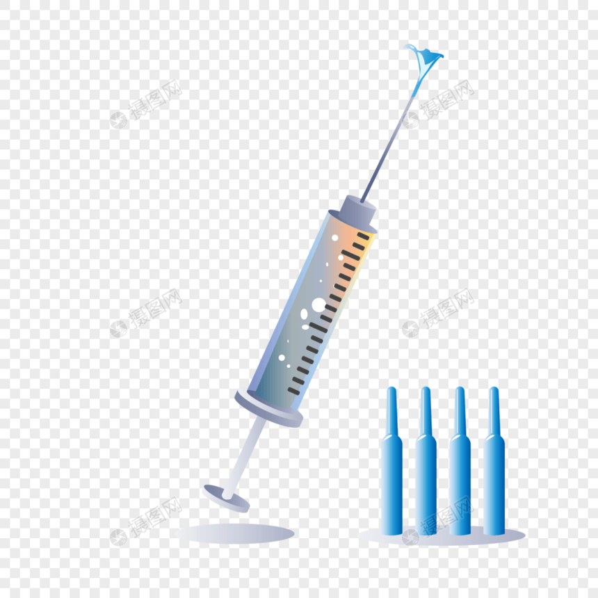 医疗针筒矢量图图片