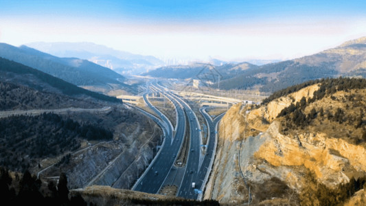济南旅行延时济南最大立交桥扳倒井GIF高清图片