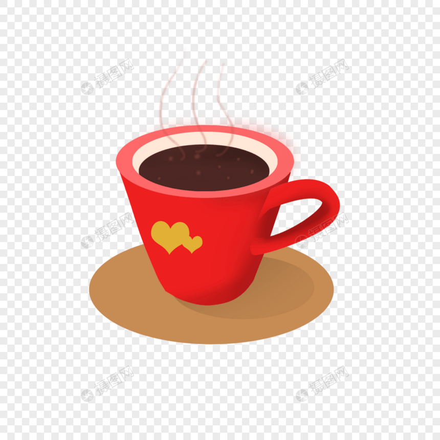 咖啡红色图片