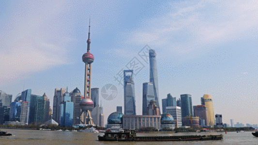 上海东方明珠延时GIF图片