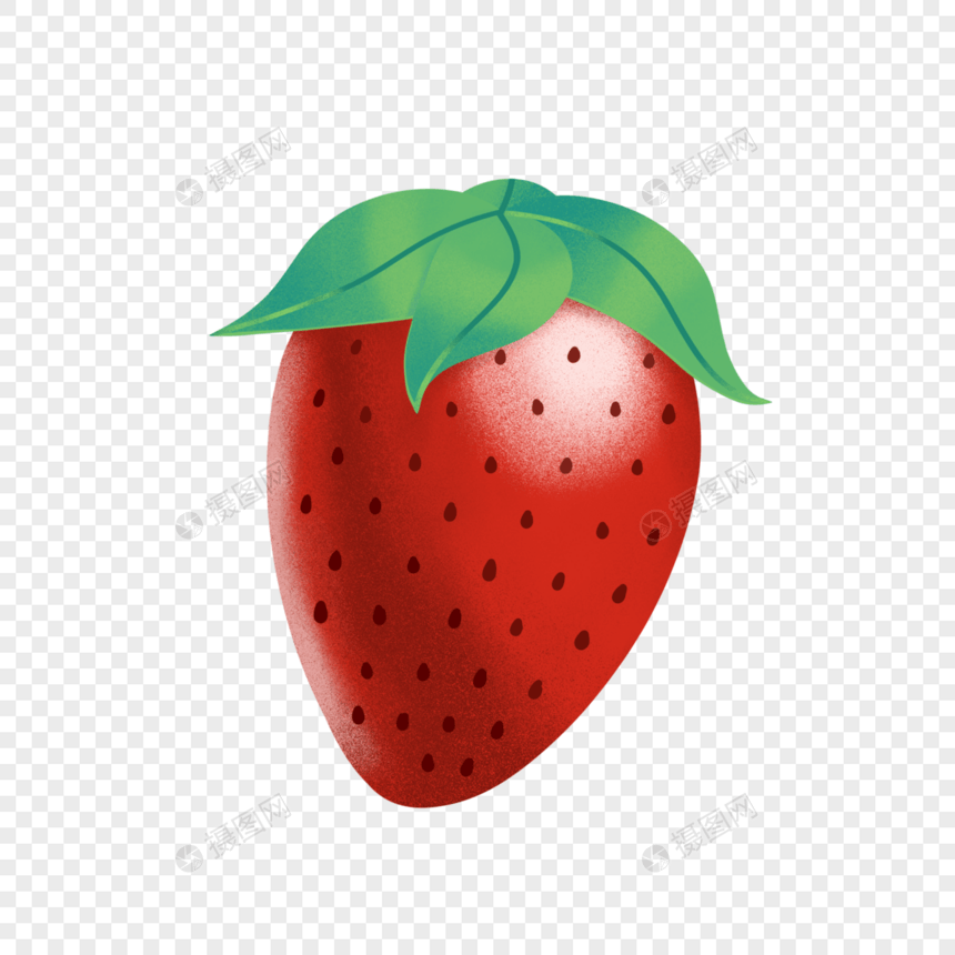 手绘写实水果草莓图片