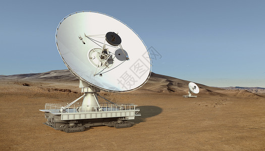 戈壁风景雷达发射塔设计图片