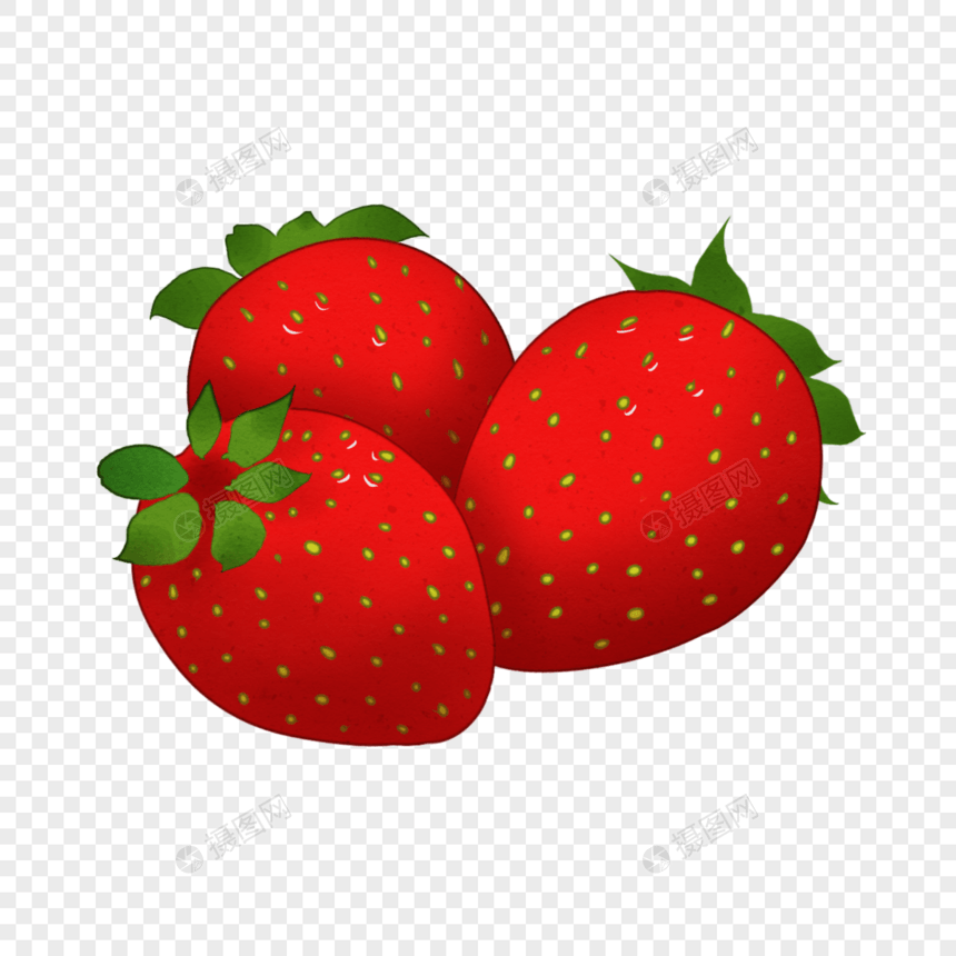 卡通创意水果草莓插图