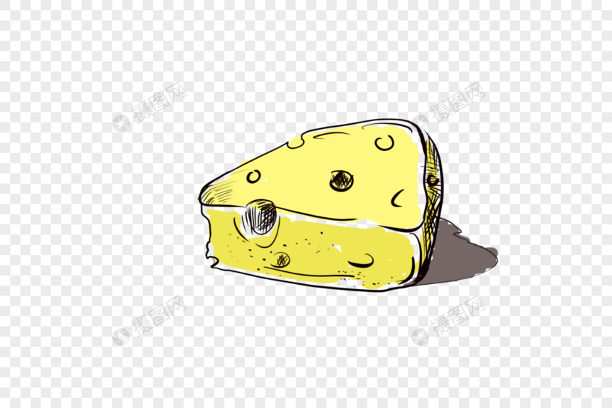 发酵的手绘奶酪图片