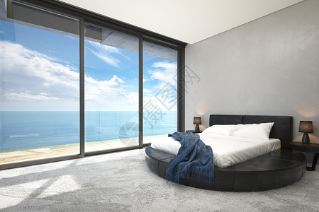 阳台卧室海景房设计图片