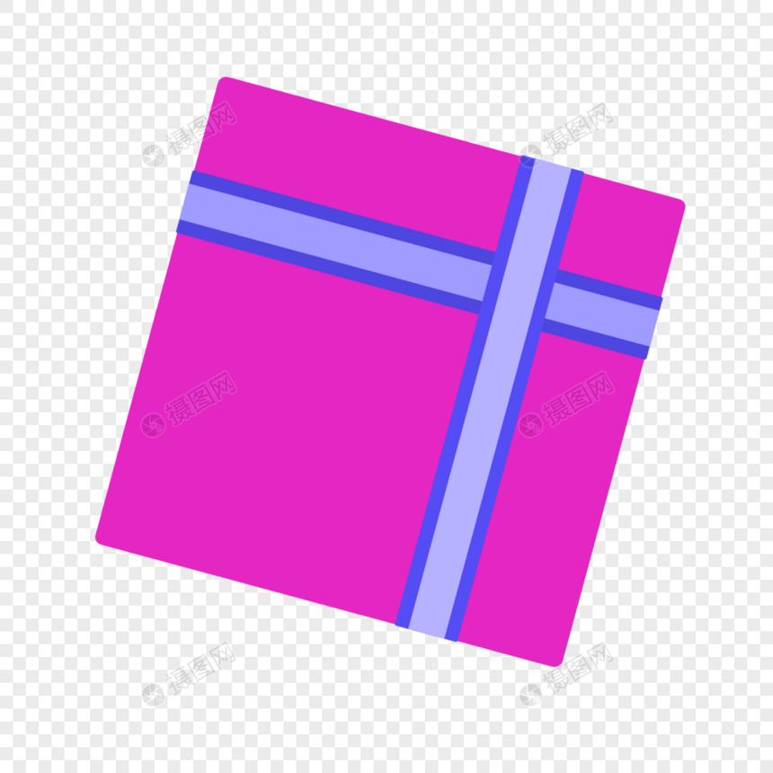 紫色方形礼盒图片