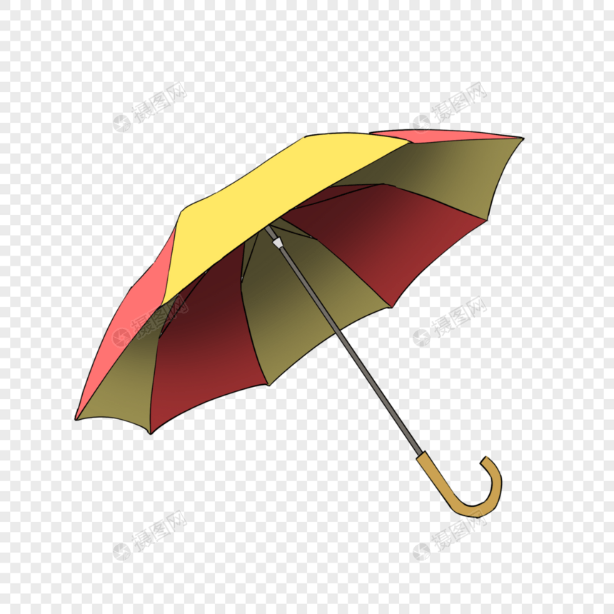 双色雨伞图片