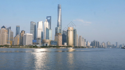 上海外滩建筑群上海陆家嘴建筑群GIF高清图片