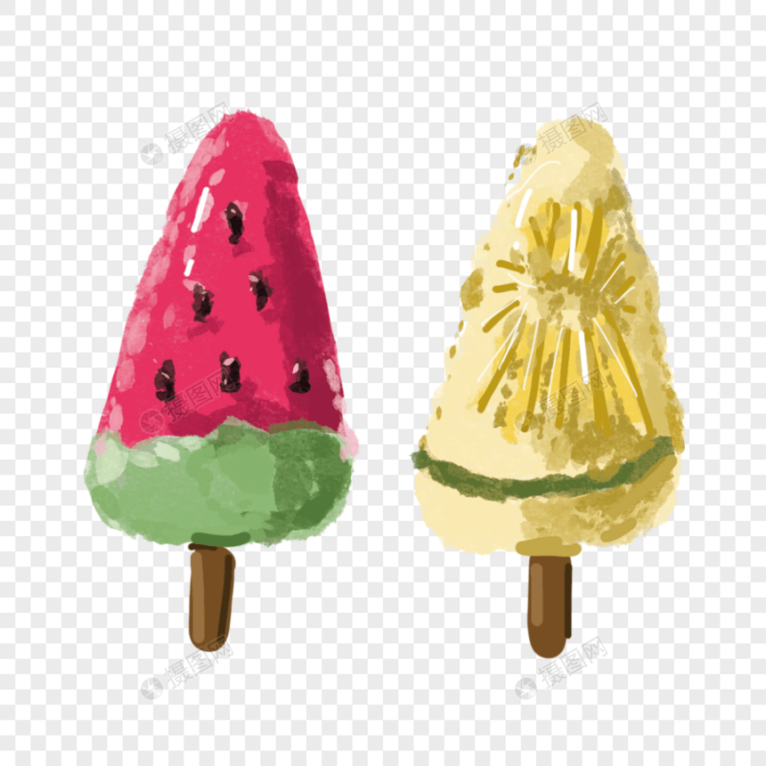 夏季西瓜冰棍装饰图片