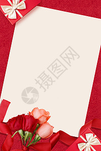 情人节玫瑰卡片浪漫情人节背景设计图片