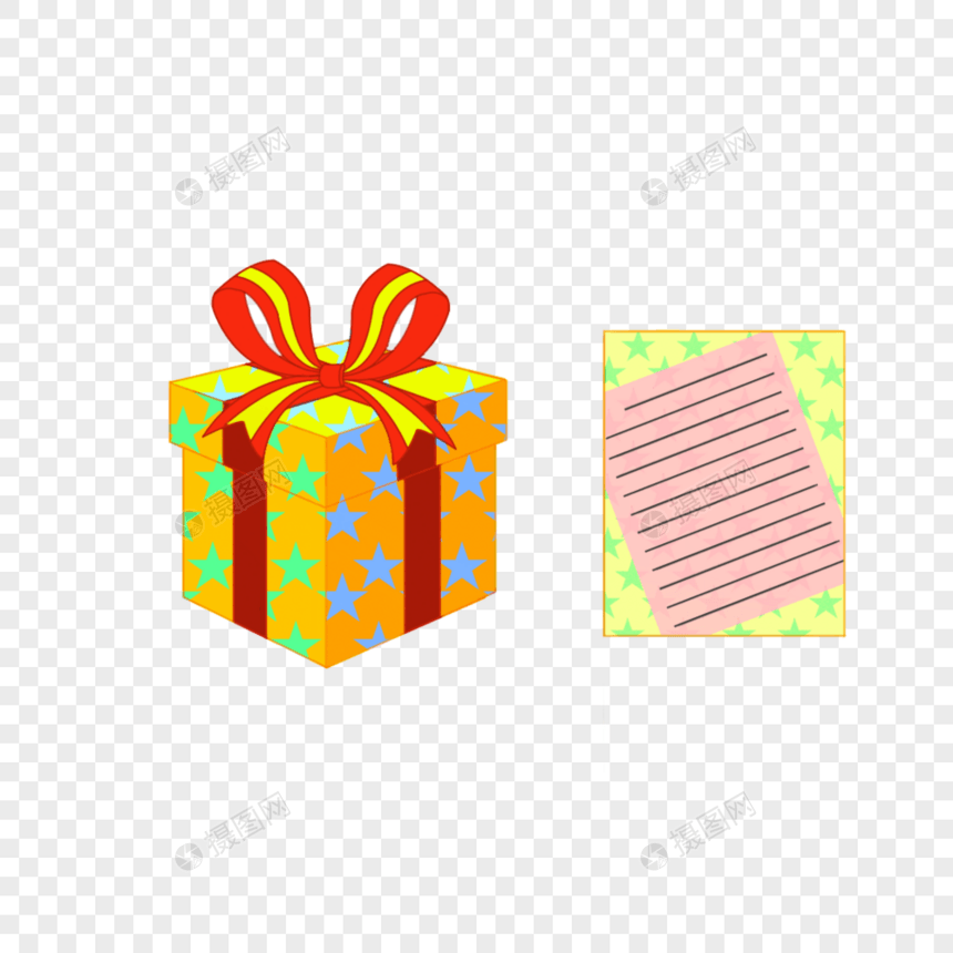 包装礼物盒信纸元素图片