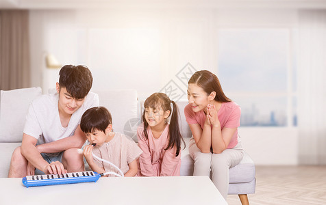 儿童玩沙幸福一家人设计图片