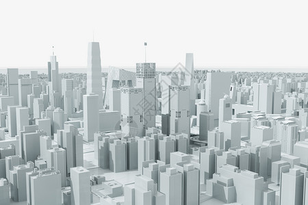 低钠盐特色城市模型设计图片