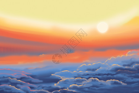 日出云海图背景图片