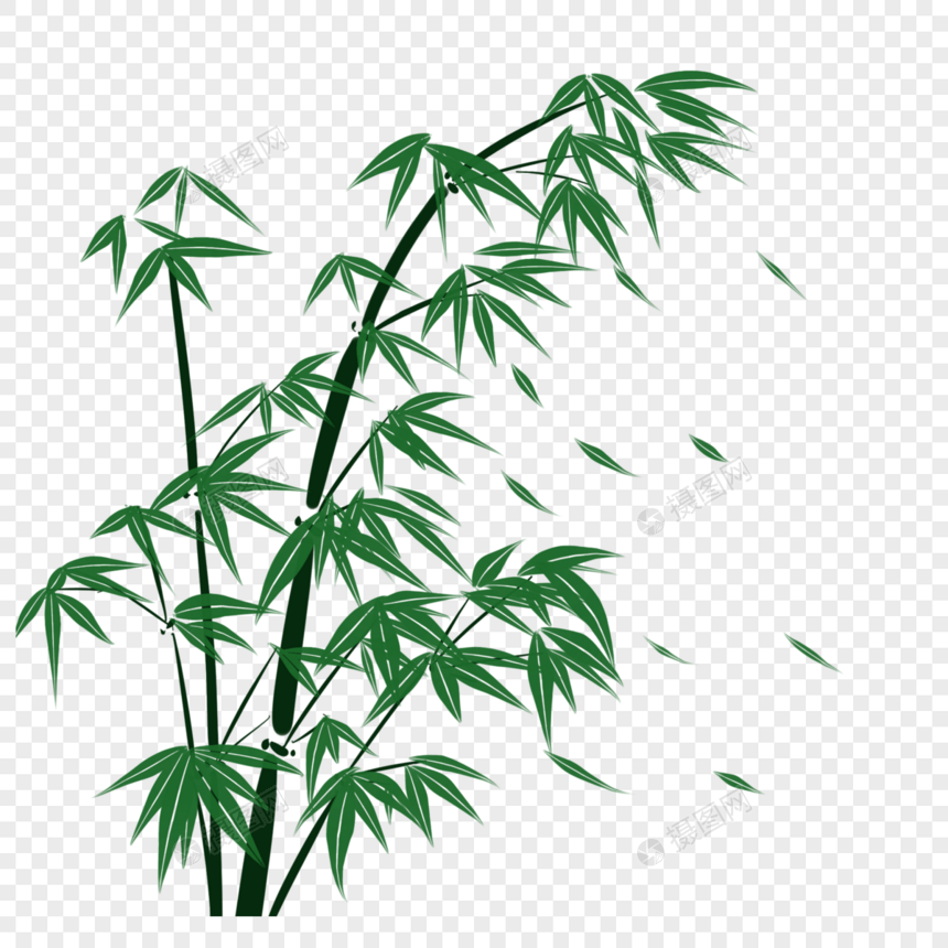 复古绿色竹子
