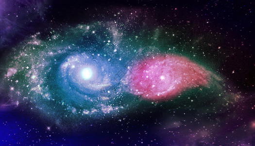 银河系壁纸宇宙背景插画