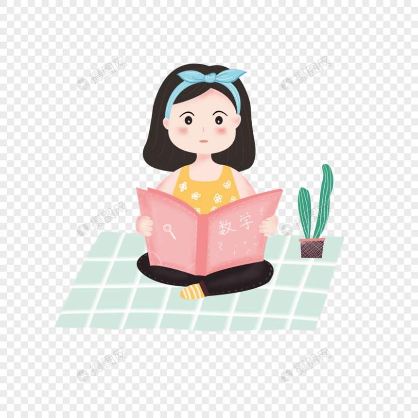 看书的女孩图片