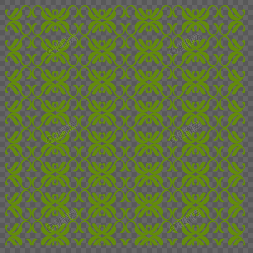 创意地毯印花图案绿色花纹图片
