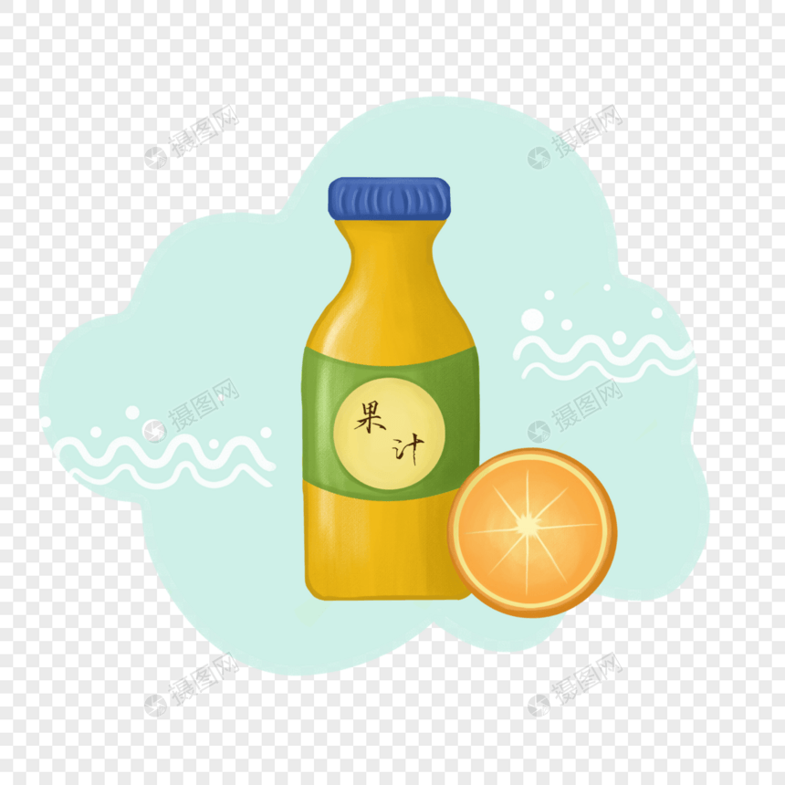 夏日鲜榨橙汁图片