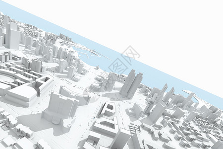 青岛灯光秀特色城市模型设计图片