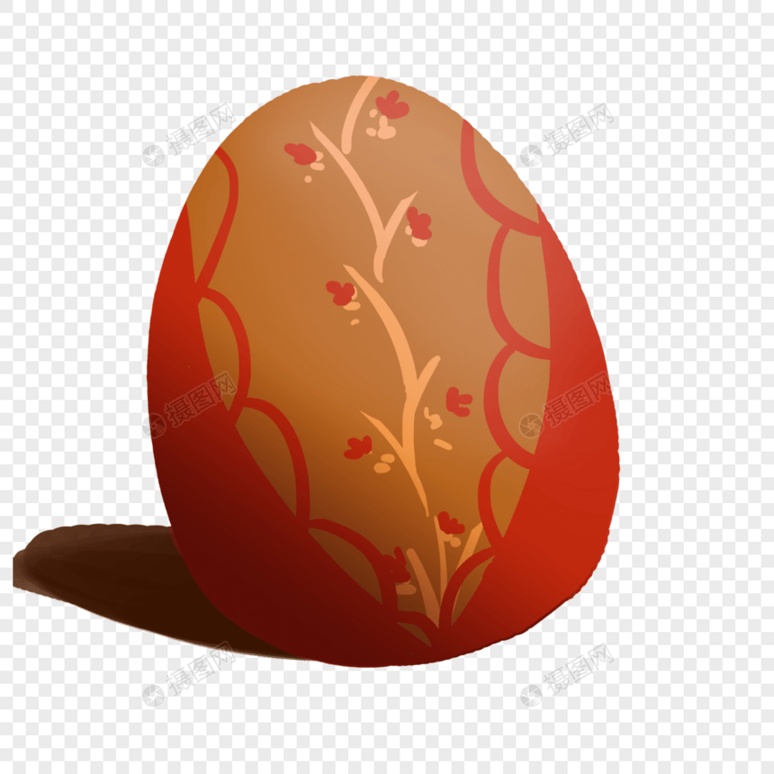 红色花纹彩蛋图片