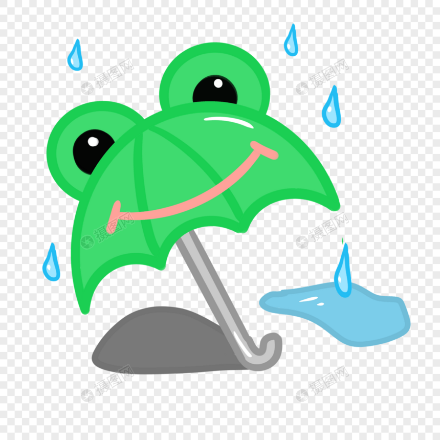 可爱青蛙伞图片