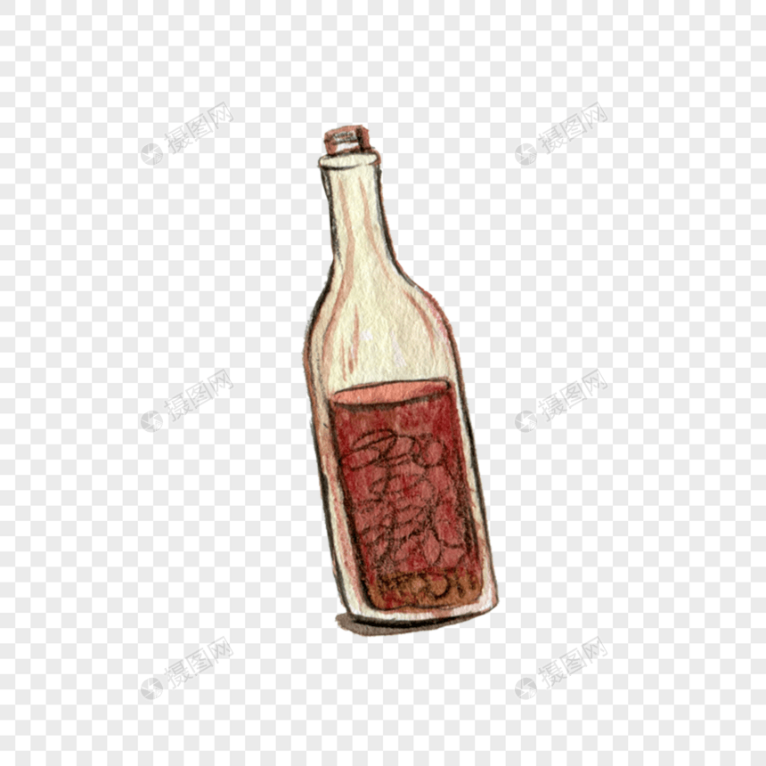 手绘瓶子图片