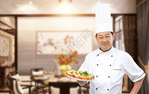 餐饮服务员酒店厨师设计图片