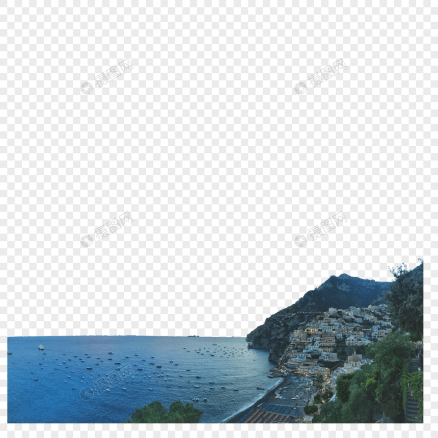 意大利地中海边欧洲古镇图片