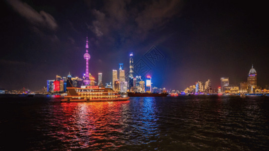 上海晚上上海东方明珠 GIF高清图片