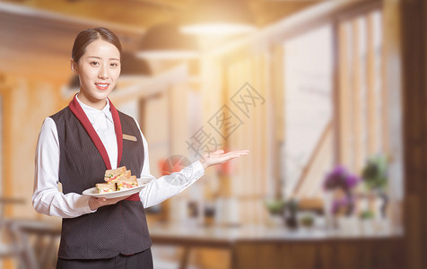 煲菜酒店服务员设计图片