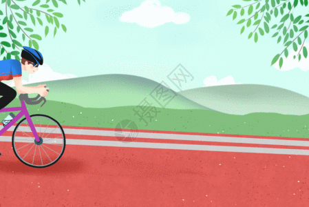 自行车比赛GIF图片