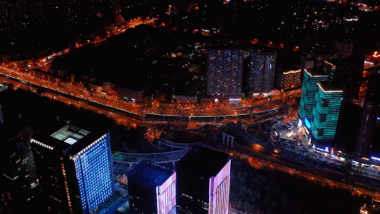 北京王府井步行街夜市夜景 GIF高清图片