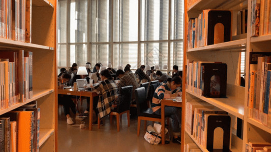 四川省图书馆图书馆阅读室GIF高清图片