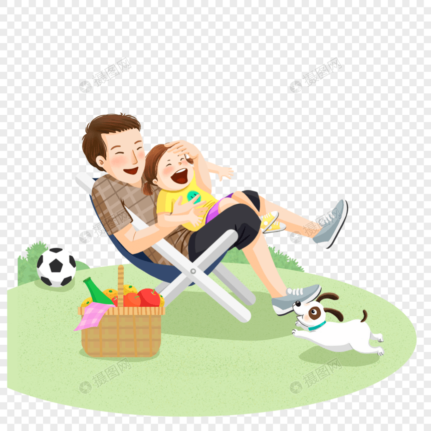 爸爸和女儿野外玩耍图片