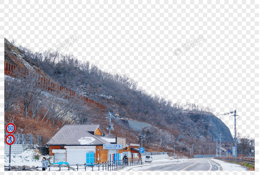 北海道冬天建筑图片