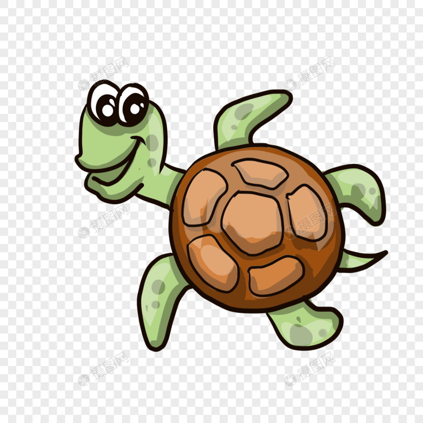 创意乌龟卡通插图图片