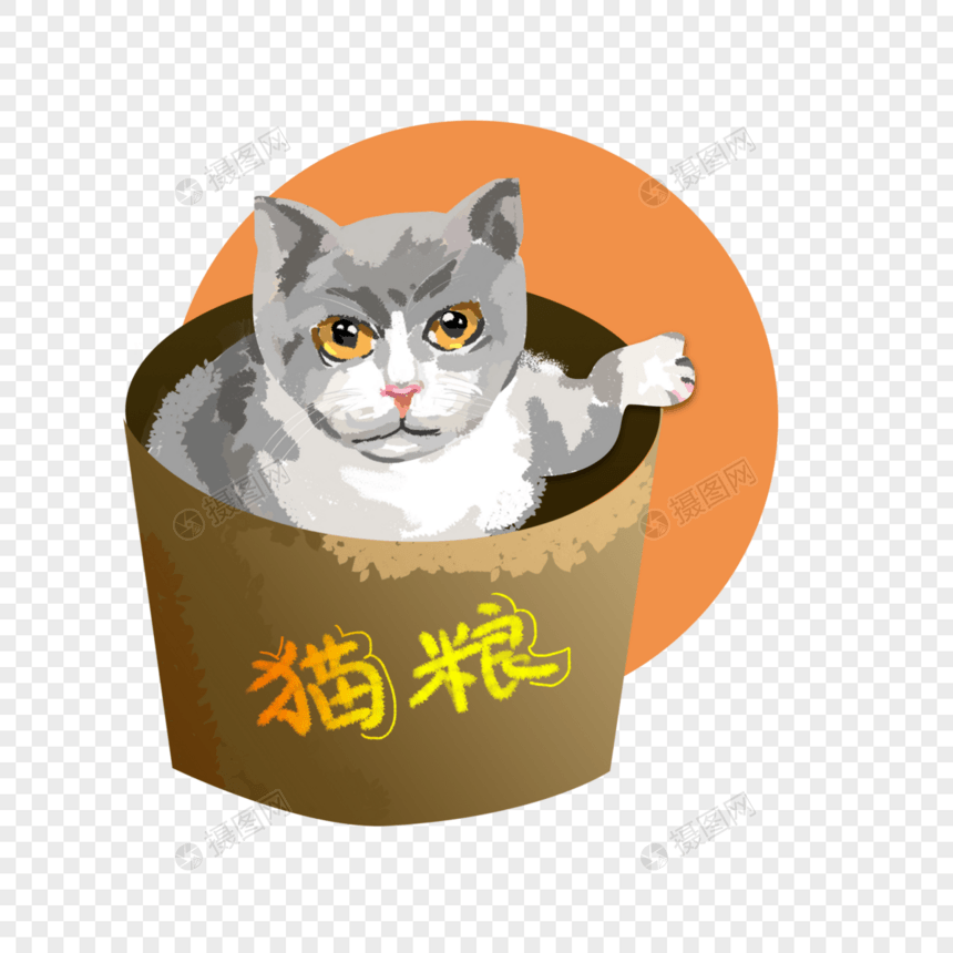 宠物店可爱猫咪猫粮广告图片