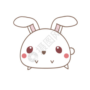 水彩卡通小兔子沮丧不开心的小兔子GIF高清图片