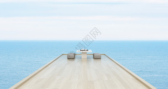 海边甲板海边风景设计图片