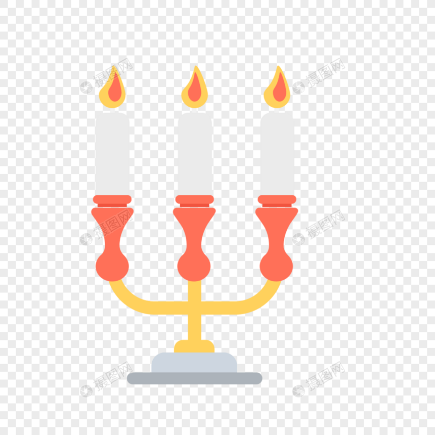 蜡烛图标免抠矢量插画素材图片