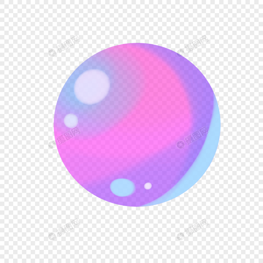 透明泡泡粉色图片