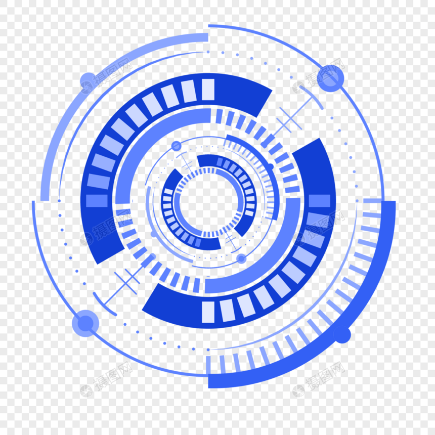 卡通蓝色科技插图图片