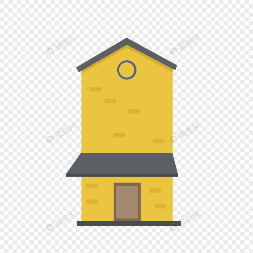 黄色房子图片